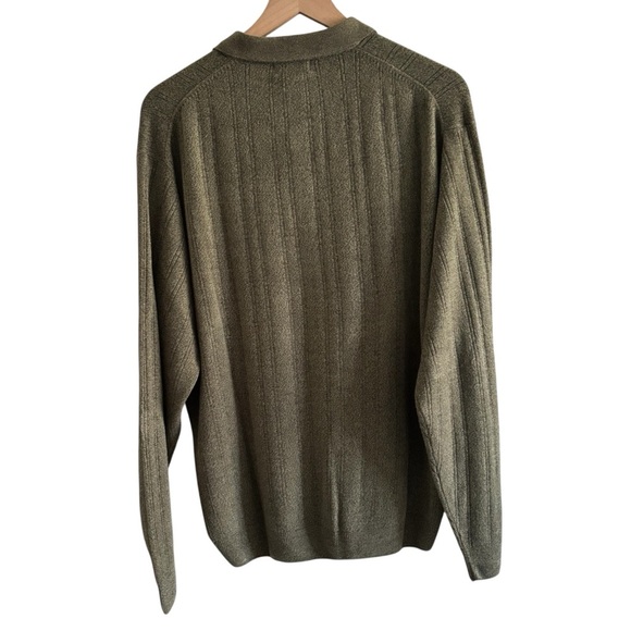Dockers Olive Knit Polo Sweater Men's Size XL Office Business Casual Pullover - Picture 9 of 14